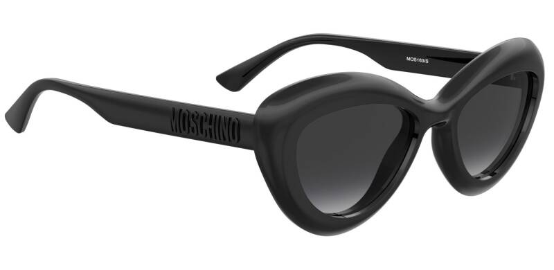 Moschino MOS163/S Dark Grey Square Women's Sunglasses — angled front view