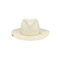 Everyday packable straw hat in ivory with leather cord — front view