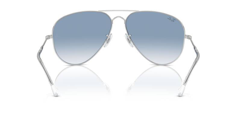 Ray-Ban 0RB3825 003/3F58 Metal Frame Blue Lens Sunglasses — 58mm — side view showing the temple