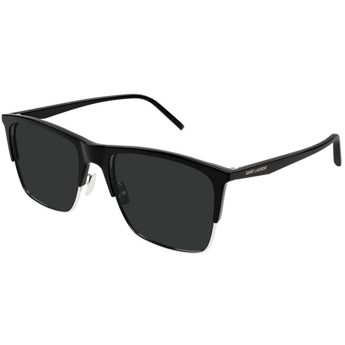 Saint Laurent SL 768/F Black Sunglasses — black rectangular acetate sunglasses, front view
