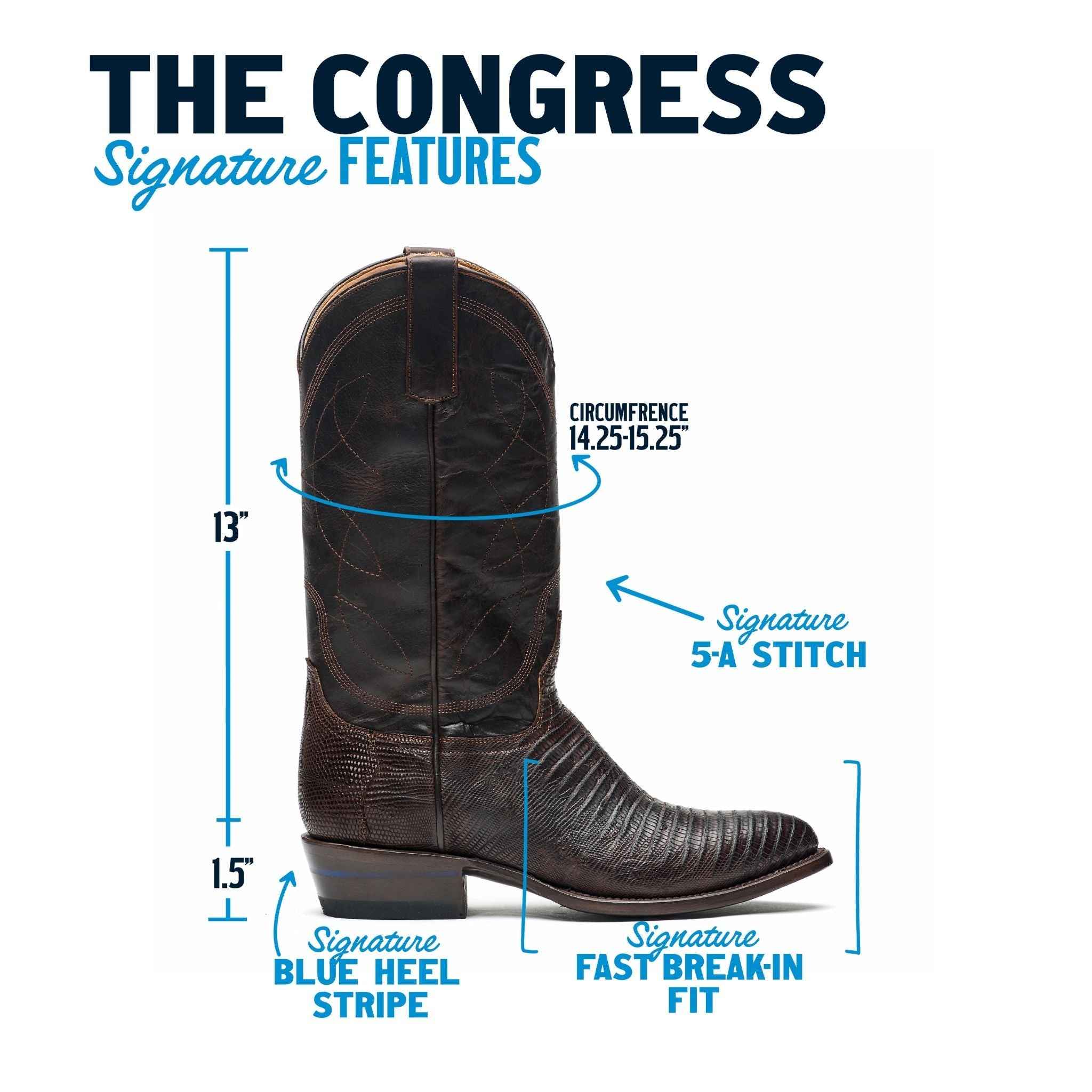 The Congress Teju Lizard Leather Boots - Versatile Fashion Footwear for All Occasions