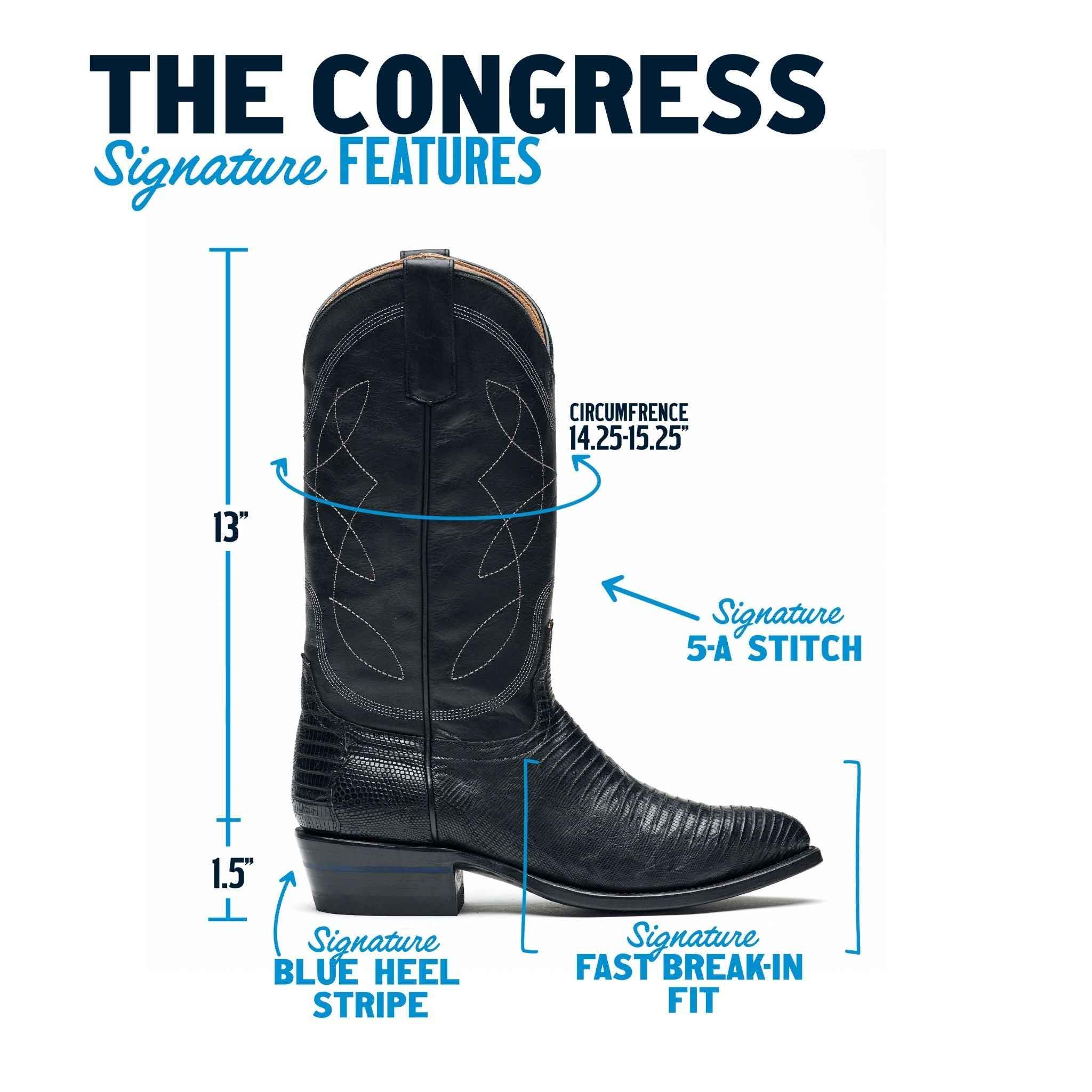 The Congress Teju Lizard Leather Boots - Versatile Fashion Footwear for All Occasions