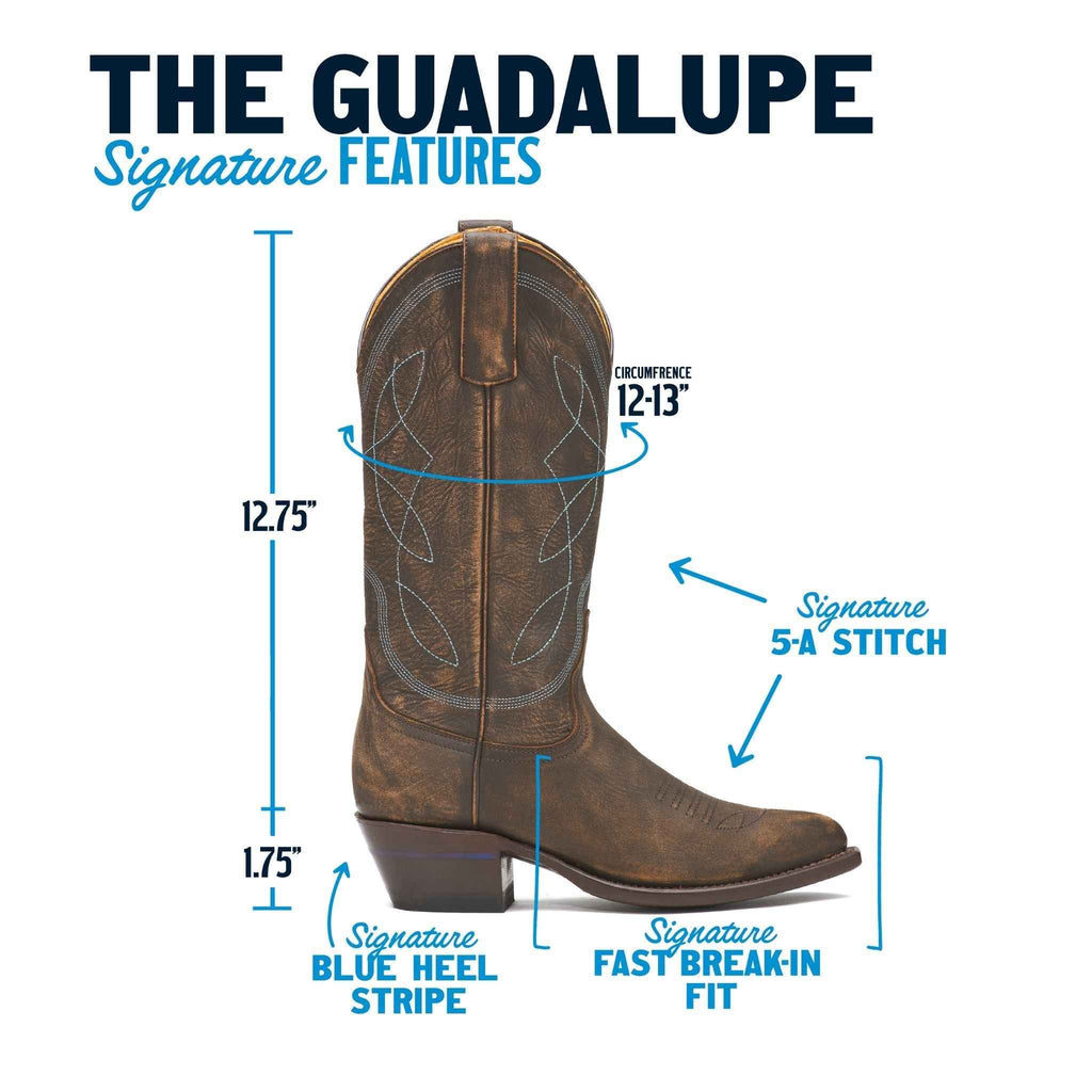 The Guadalupe Premium Cowhide Leather Boots with Fast Break-In Fit for Men and Women