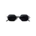 Vonne Daybreaker Hexagon Rimless Sunglasses – Black Anti‑Shatter UV400 Nylon Lenses for Men and Women