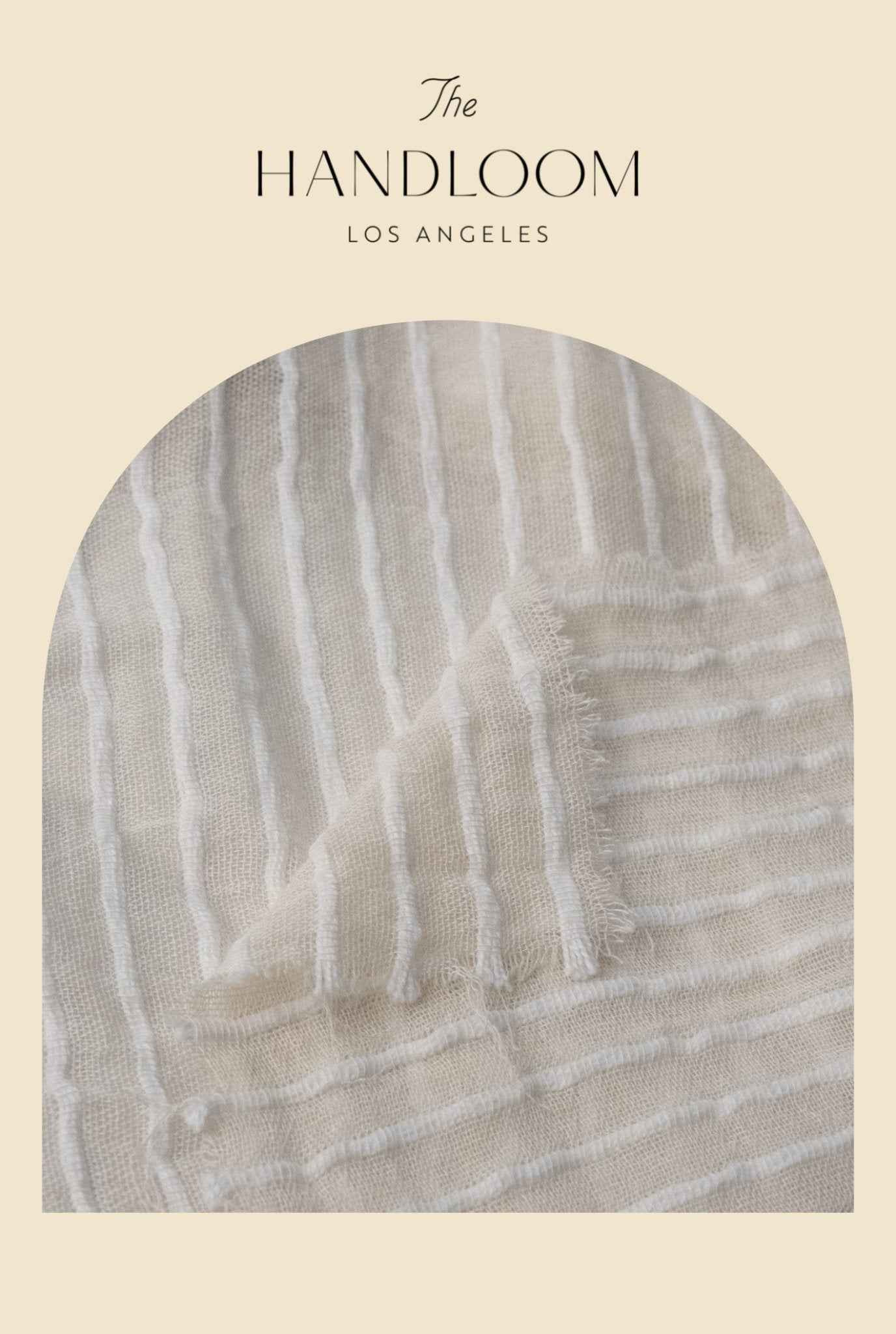 Voyage Set in White Stripes - Comfortable Sheer Cotton with Stylish Textured Design