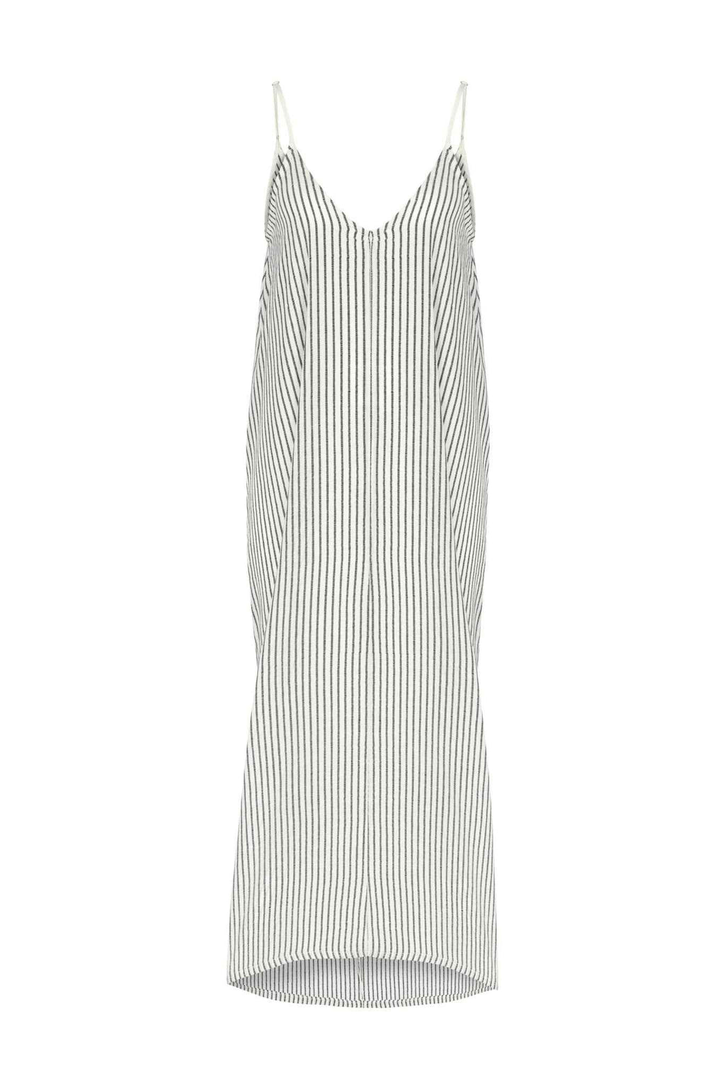 Yaz Dress in Black and White Stripes – Lightweight Maxi Summer Dress with Adjustable Straps