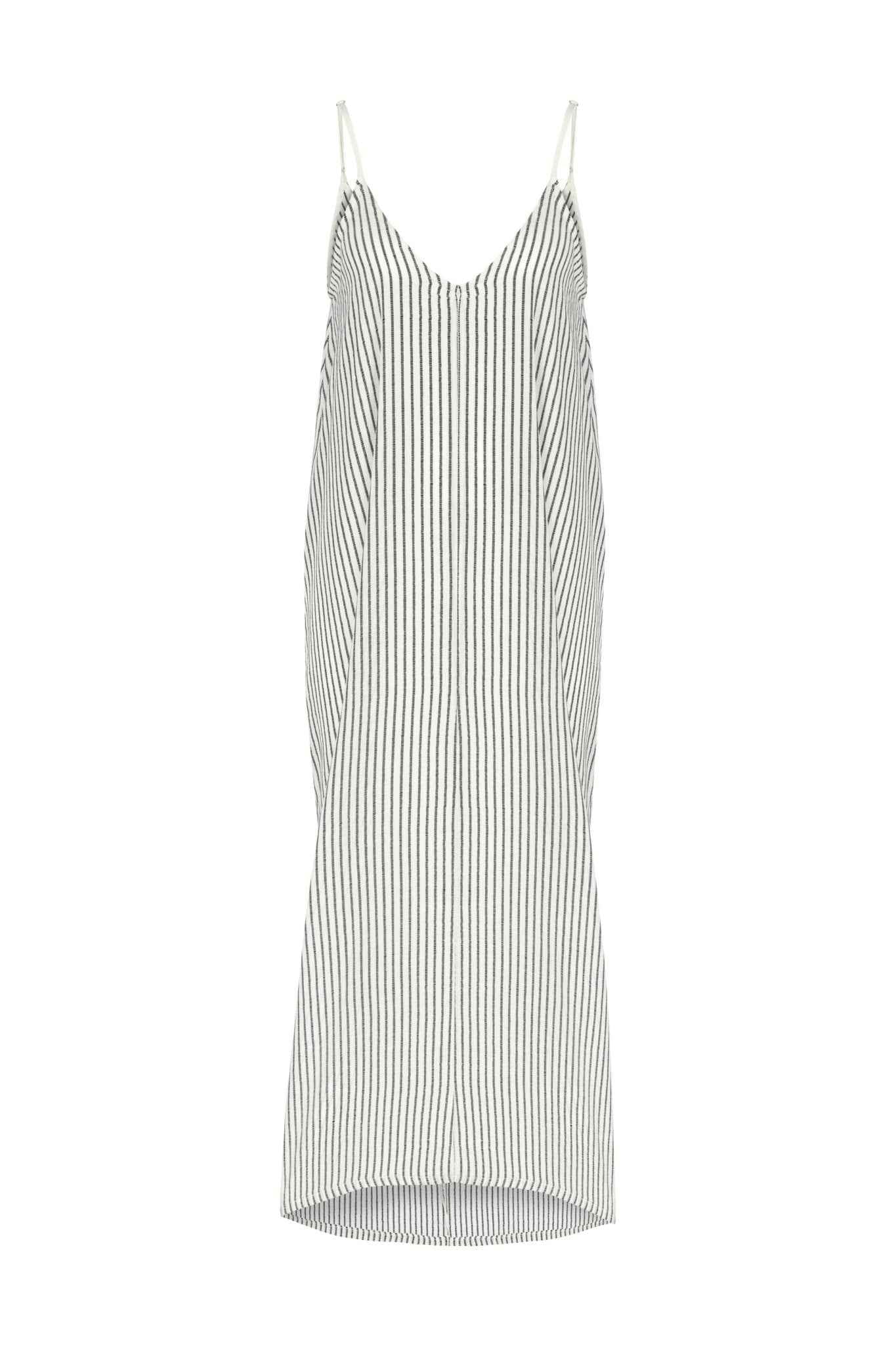 Yaz Dress in Black and White Stripes – Lightweight Maxi Summer Dress with Adjustable Straps